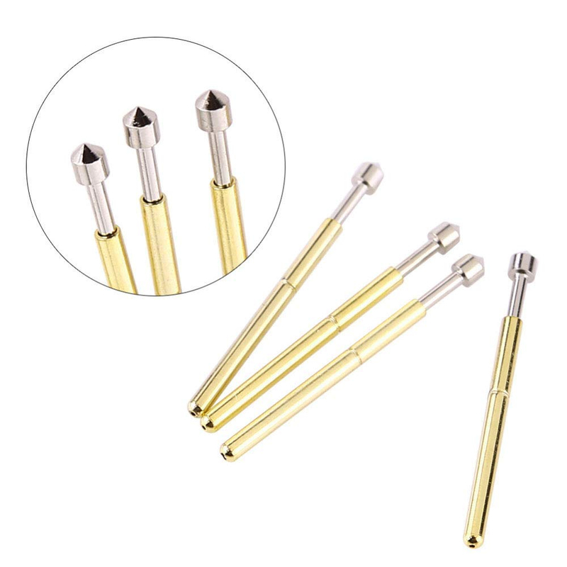 P75-E2 مسبار اختبار الربيع مع رأس مخروطي 1.3 ملم وقطر أنبوب 1.02 ملم لاختبار PCB 3A