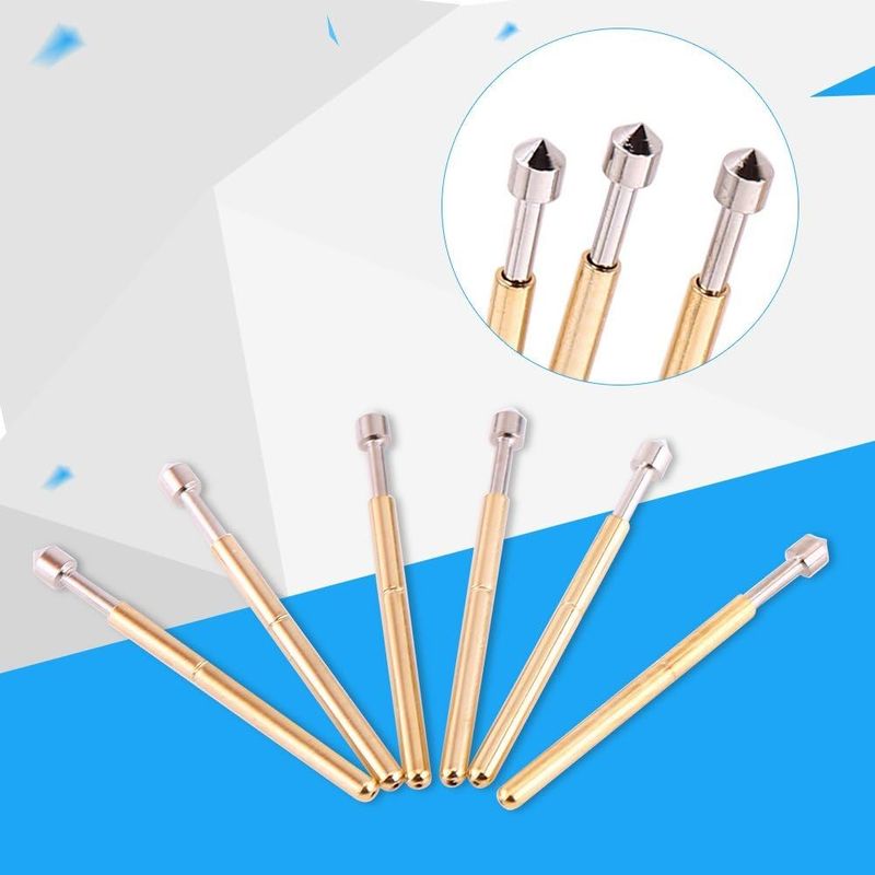 مسبار الاتصال بالربيع بوجو بن مع 3A التيار المصنف 50mΩ المقاومة والسكتة الدماغية 2.5 ملم لاختبار PCB