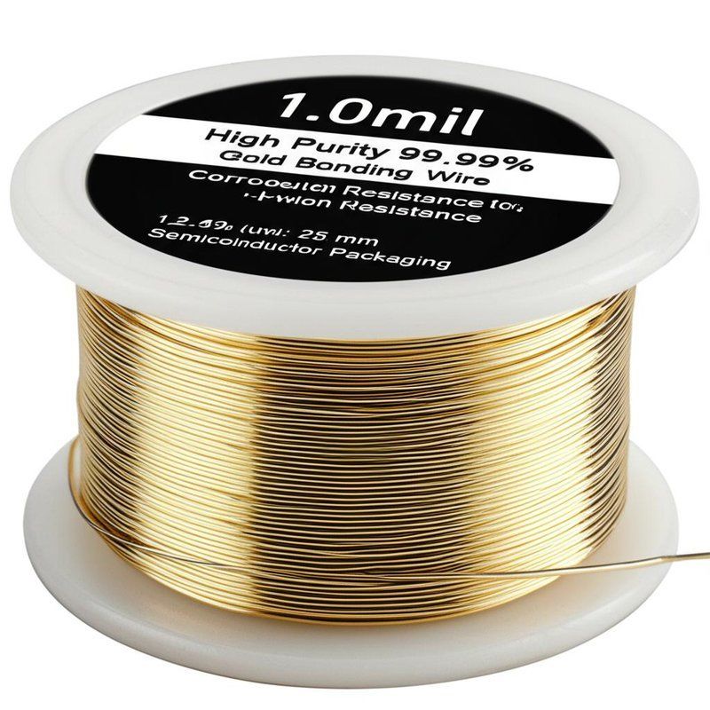 1.0 ميل نقاء عالي 99.99٪ سلك ربط الذهب مع مقاومة للتآكل لتغليف أشباه الموصلات